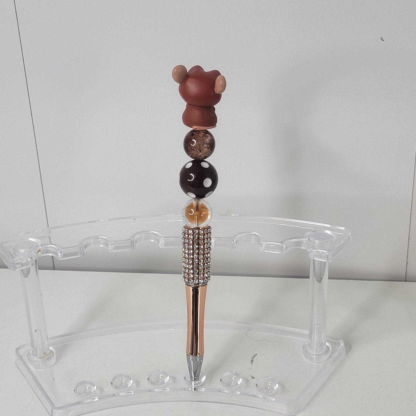 Disney Pixar Ratatouille Emile Doorables Pen Handmade Beaded Foodie Gift Display