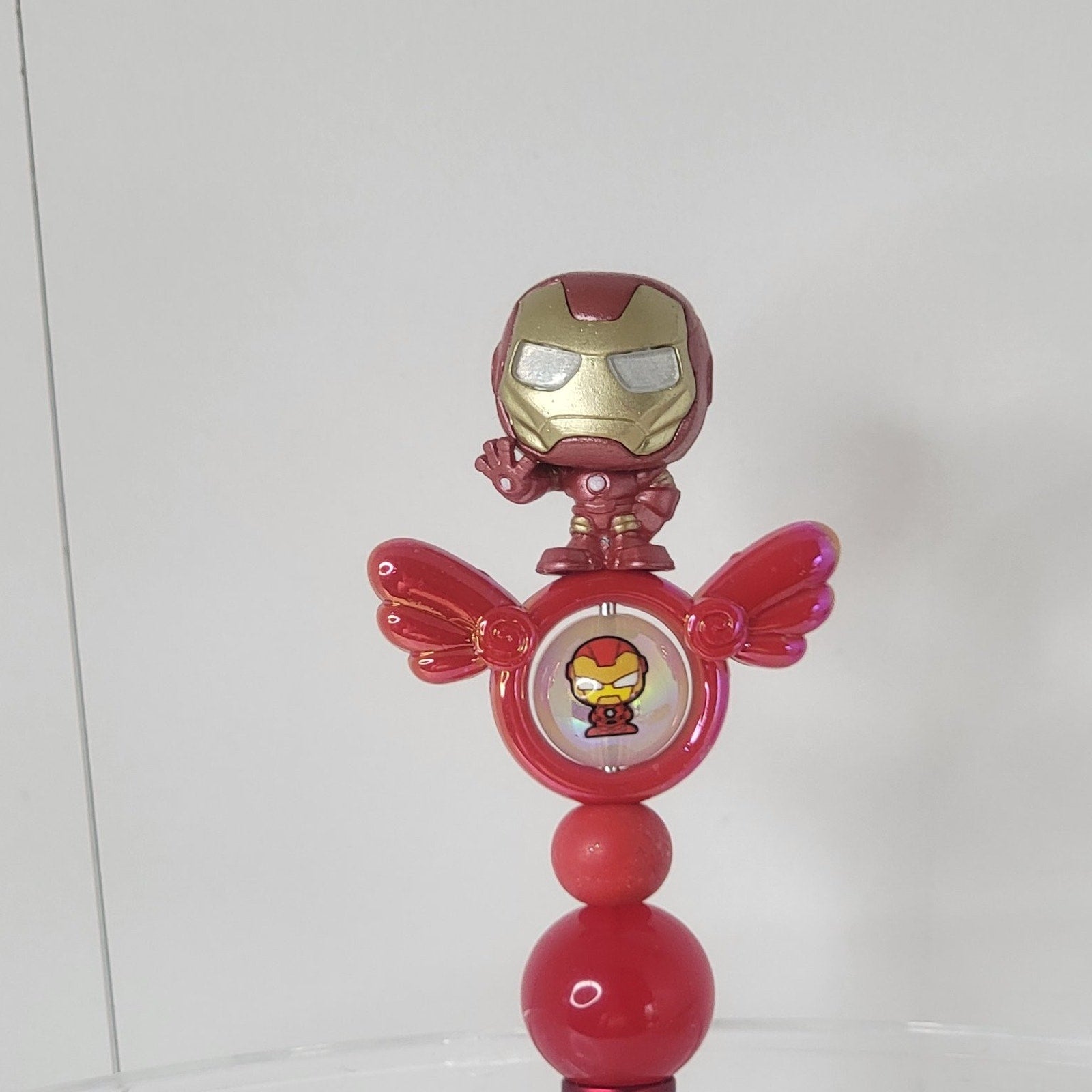 Iron Man Disneyana Pen Red Plastic 7.5in Marvel Collectible