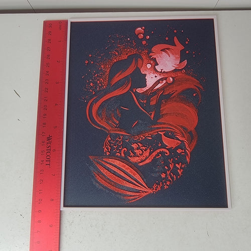 3D Printed Ariel Little Mermaid Silhouette Wall Art Plaque By LMP Creations