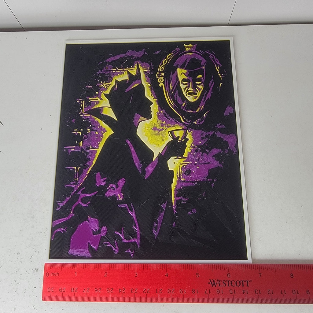 Evil Queen Inspired Mirror Silhouette 3D Printed Wall Art by LMP Creations