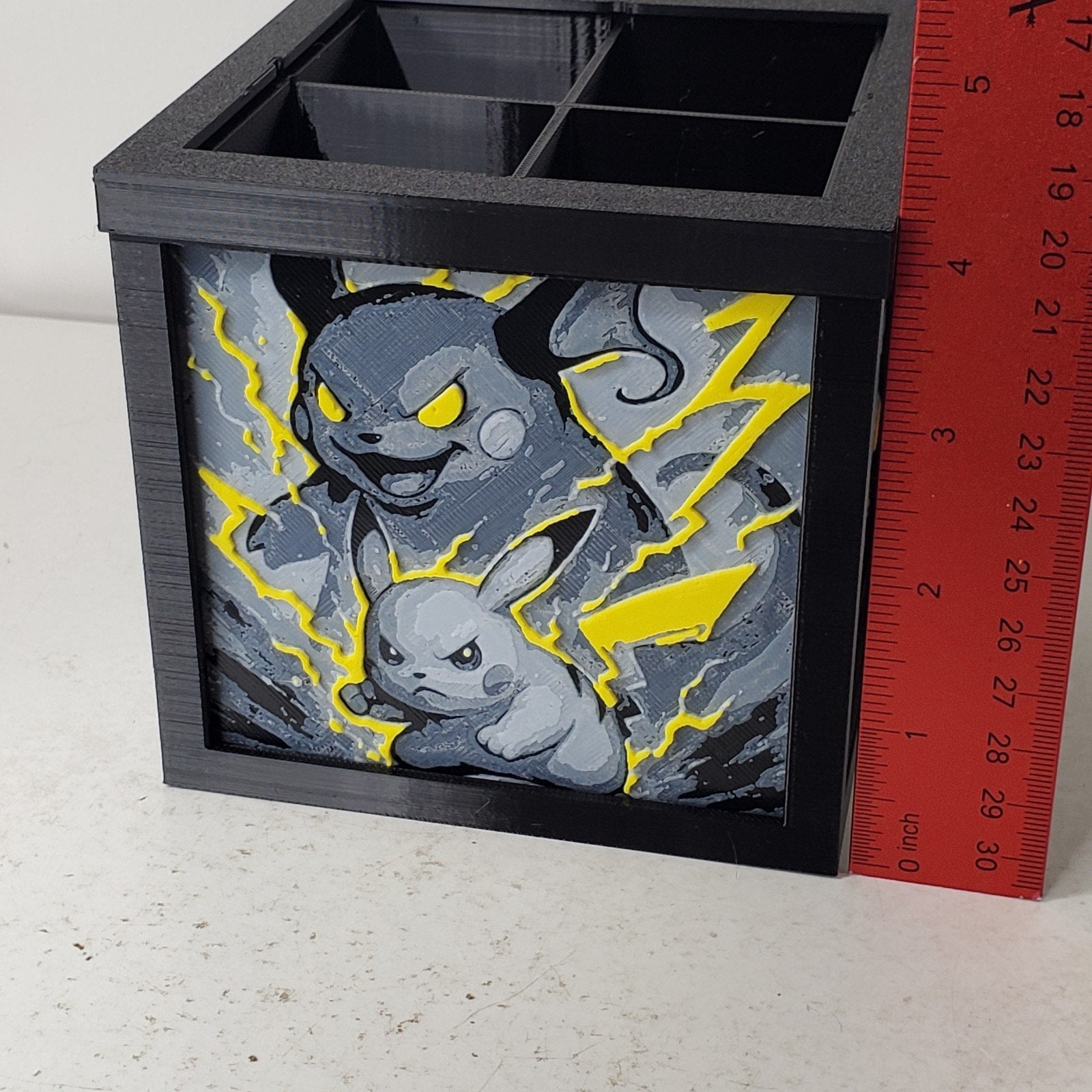 3D Printed Pokemon Elemental Creature Desk Organizer Removable Panels