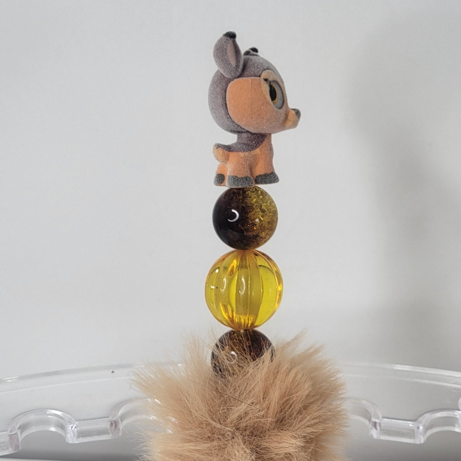 Disney Bambi Doorables Pen Handmade Beaded Woodland Deer Gift Display Feather