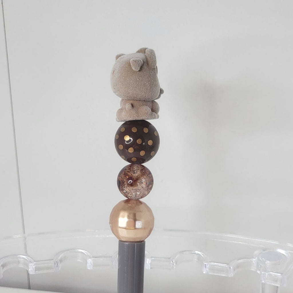 Disneyana Disney Francis Character Pen Gray Gold Brown Beaded Design