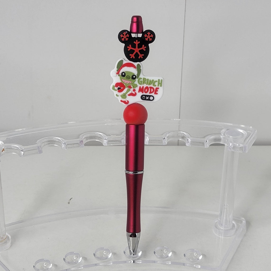 Christmas Stitch Grinch Mode Pen Red Metallic Disney Holiday Writing Collectible