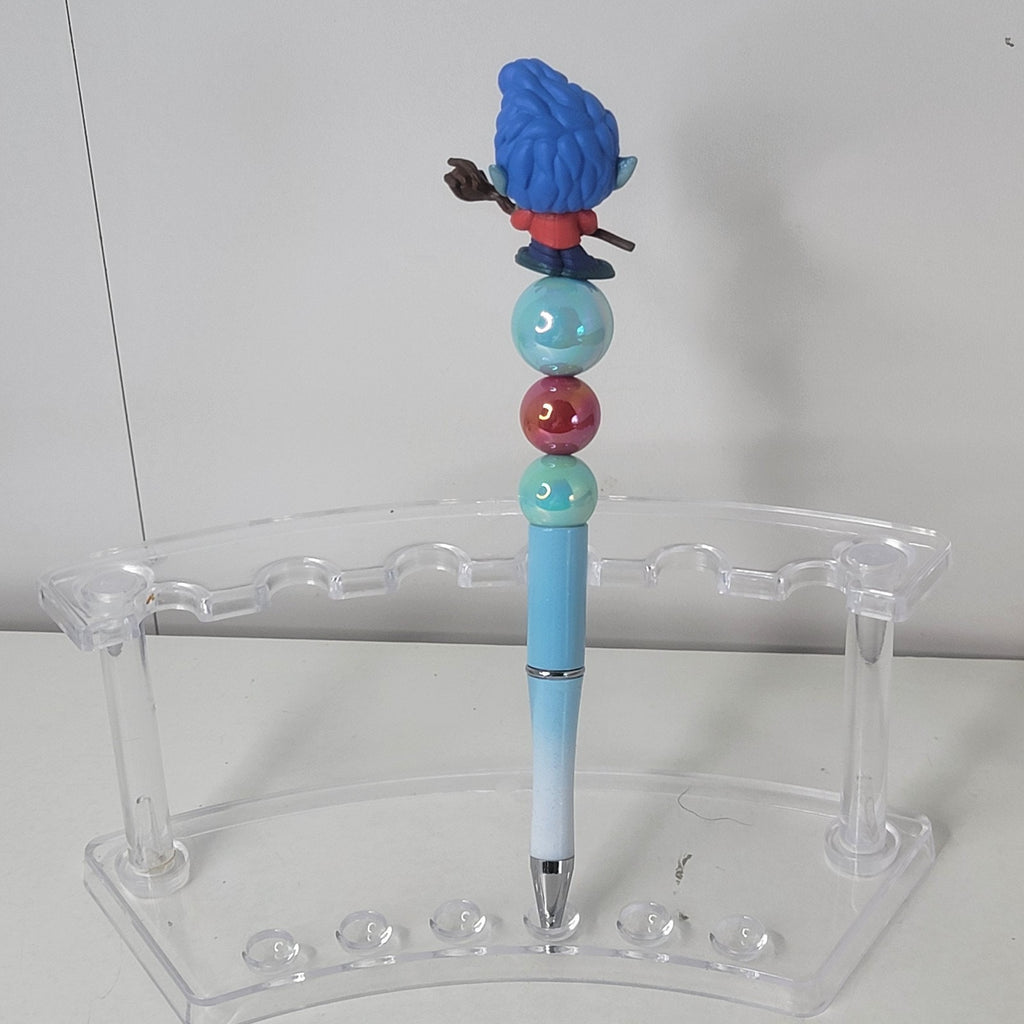 Disney Pixar Onward Ian Lightfoot Doorables Pen Handmade Beaded Elf Gift Display