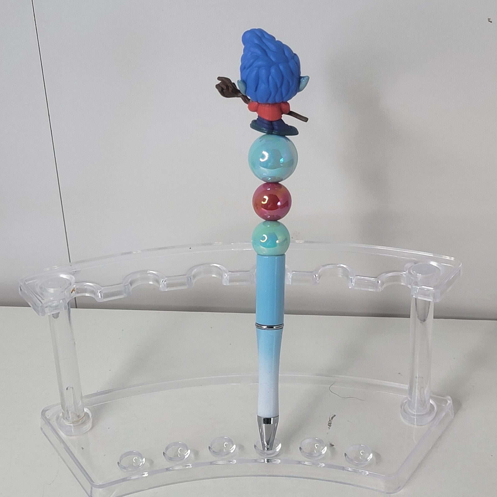 Disney Pixar Onward Ian Lightfoot Doorables Pen Handmade Beaded Elf Gift Display