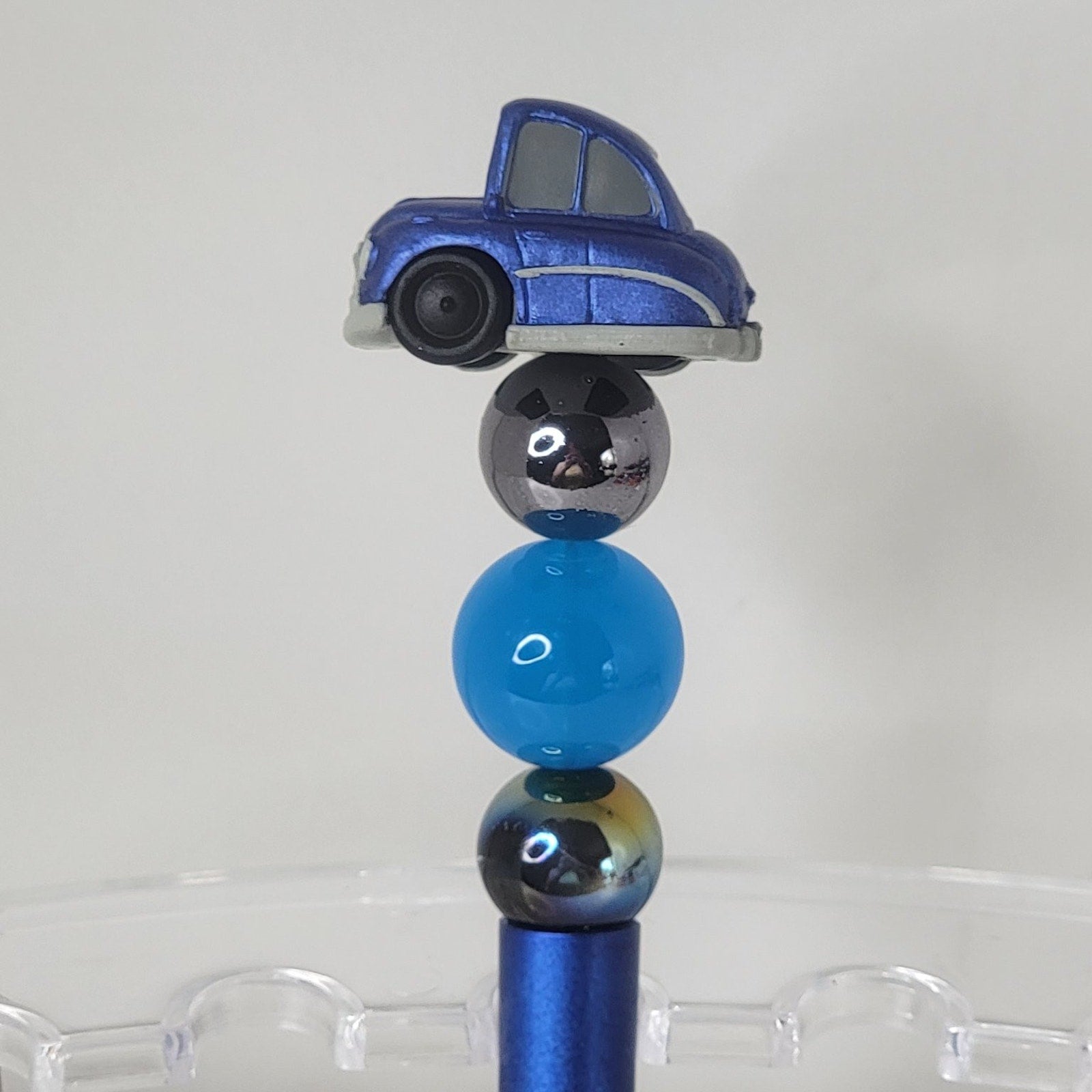 Disney Cars Blue Doc Hudson Disneyana Pen with Beaded Design 6.5in