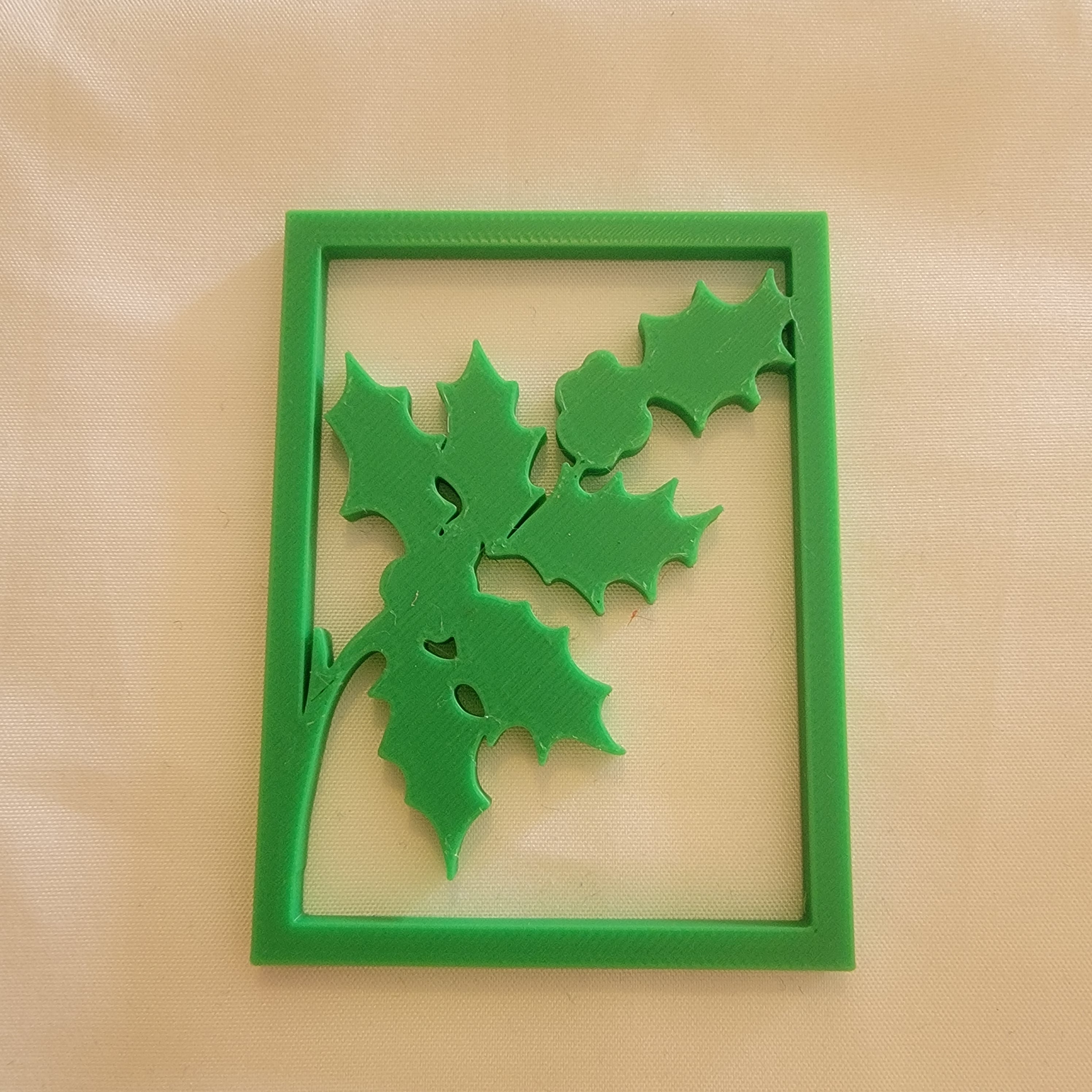 Lantern Insert Holly Leaf Christmas Holidays