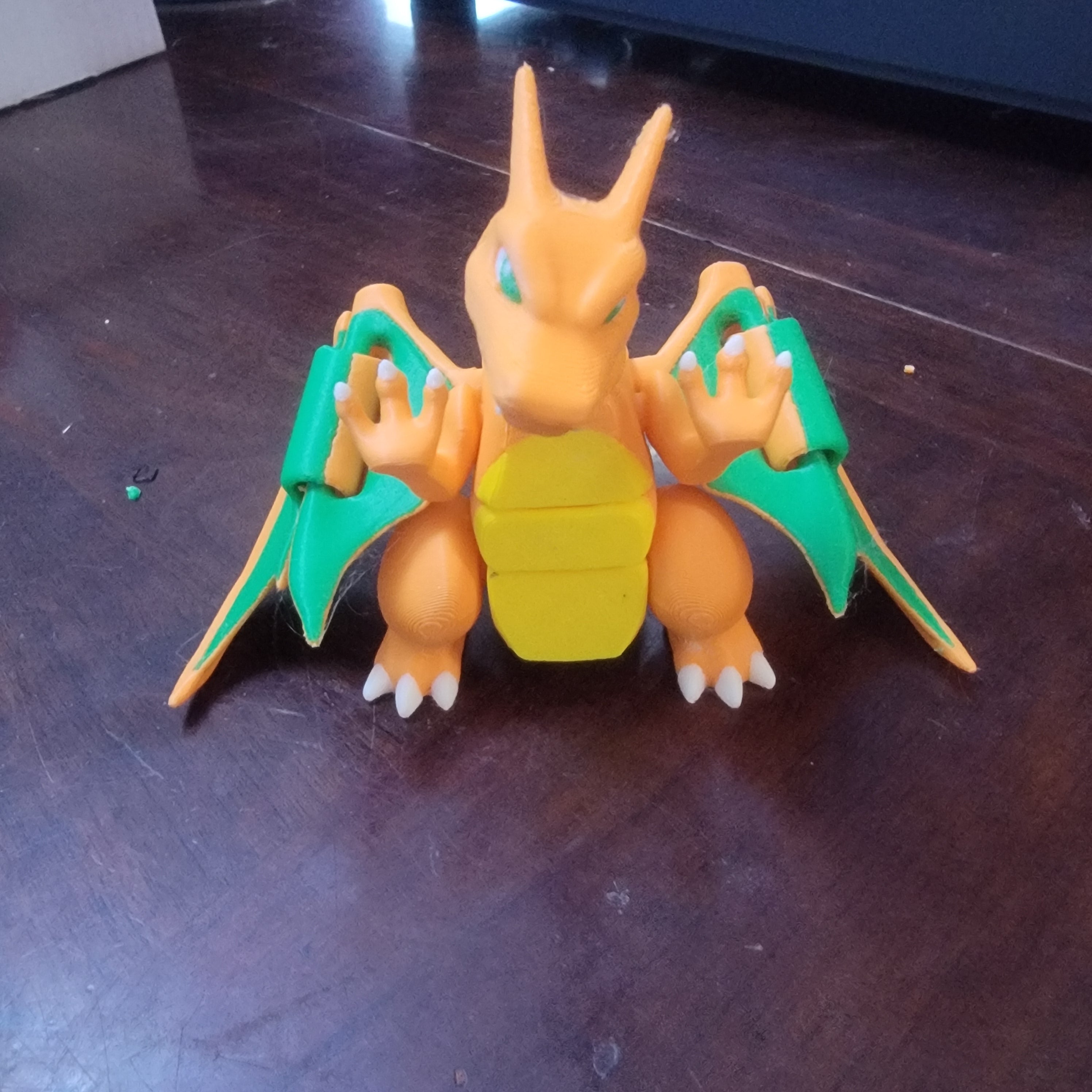 Fire Dragon Inspired Fan Made Collectible3D Printed Orange Dragon Articulated Charizard Style