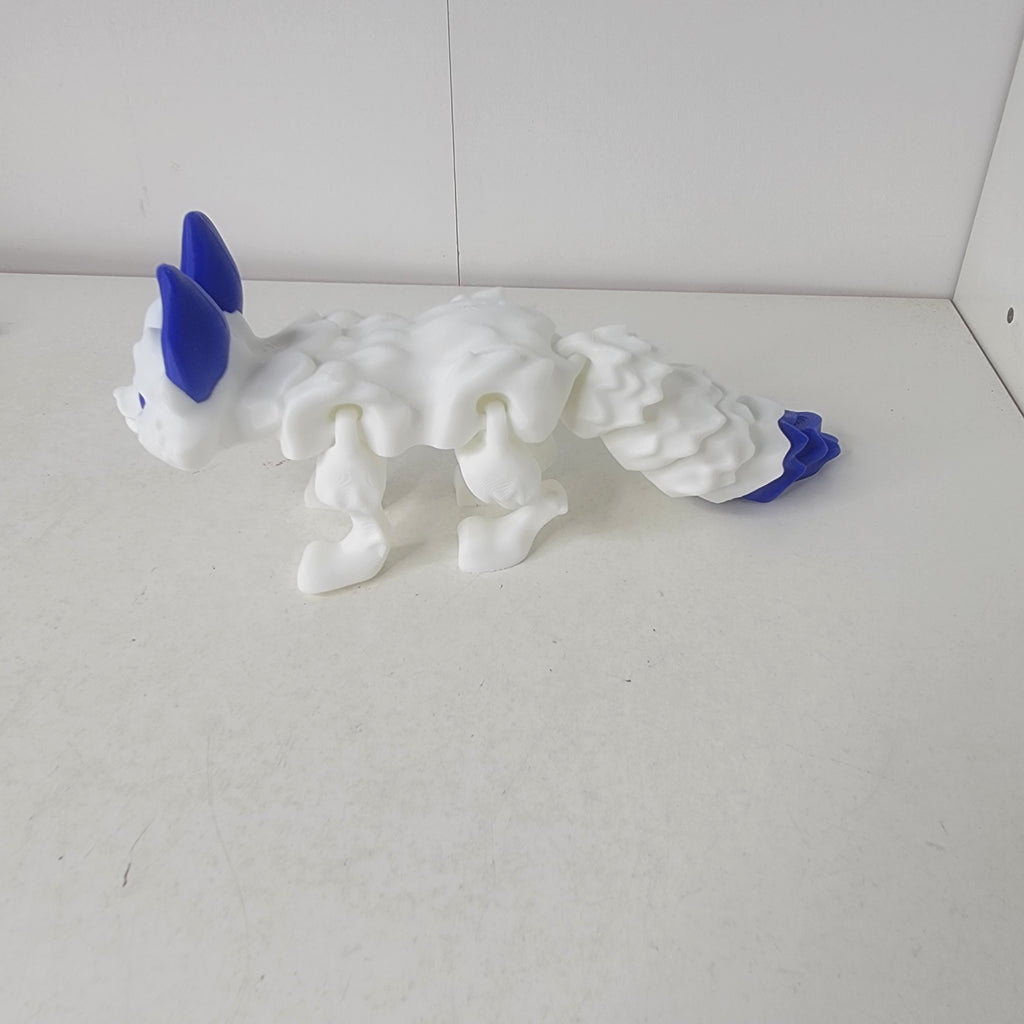 Articulated Arctic Fox Fantasy Creature – Fan Made 3D Printed Poseable Collectible