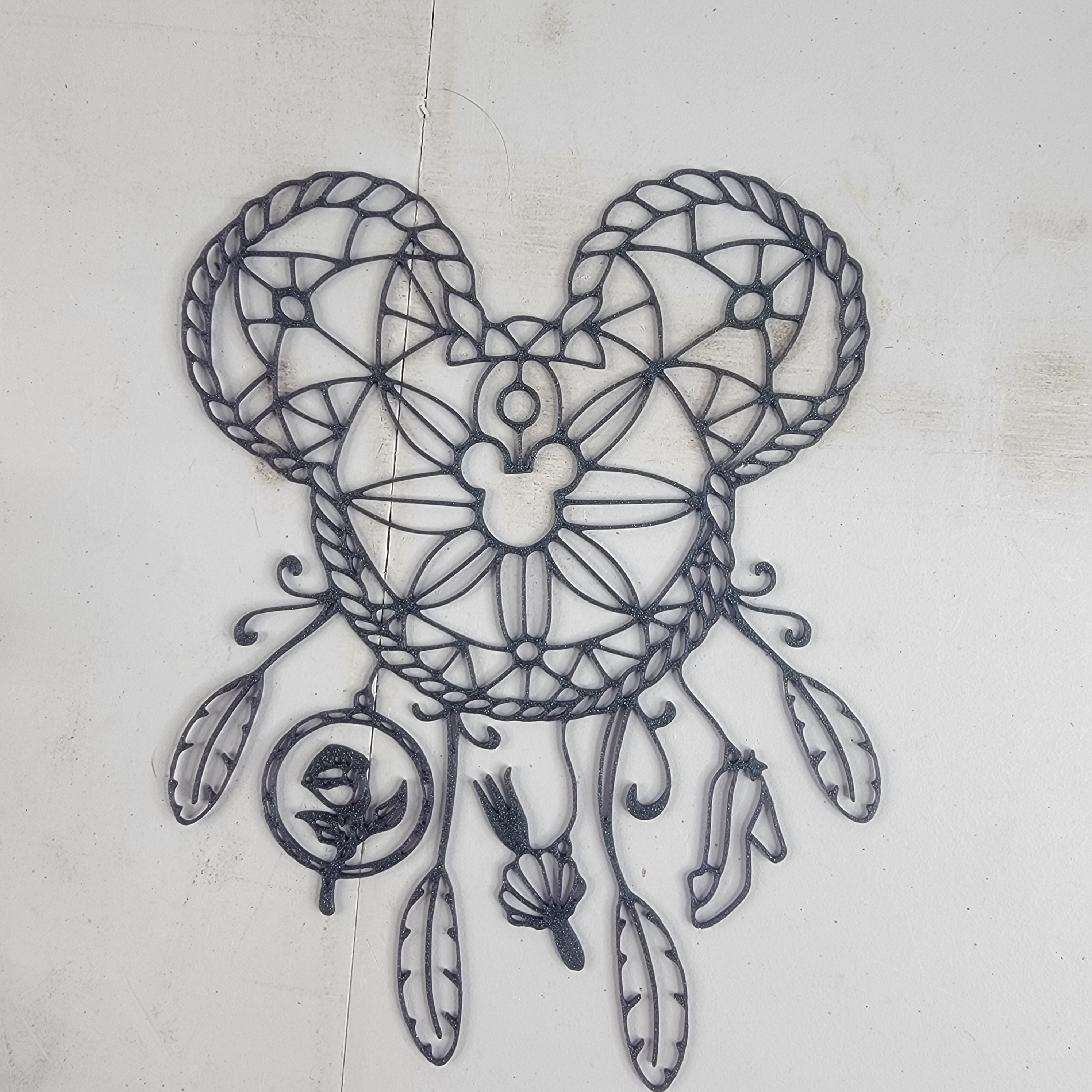 Dreamcatcher Mouse-Inspired Wall Art | 3D Printed Decorative Wall Hanging