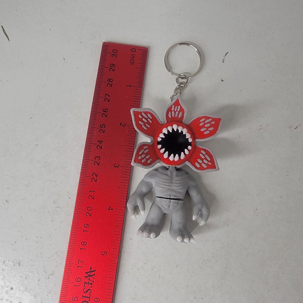 Demogorgon Inspired 3D Printed Keychain | Horror Monster Bag & Key Accessory