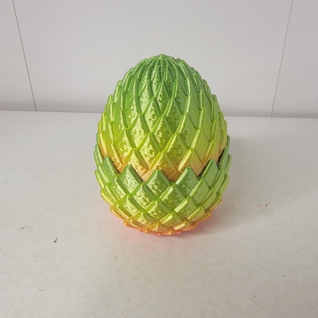 3D Printed Dragon Egg Container With Articulated Dragon Fantasy Display