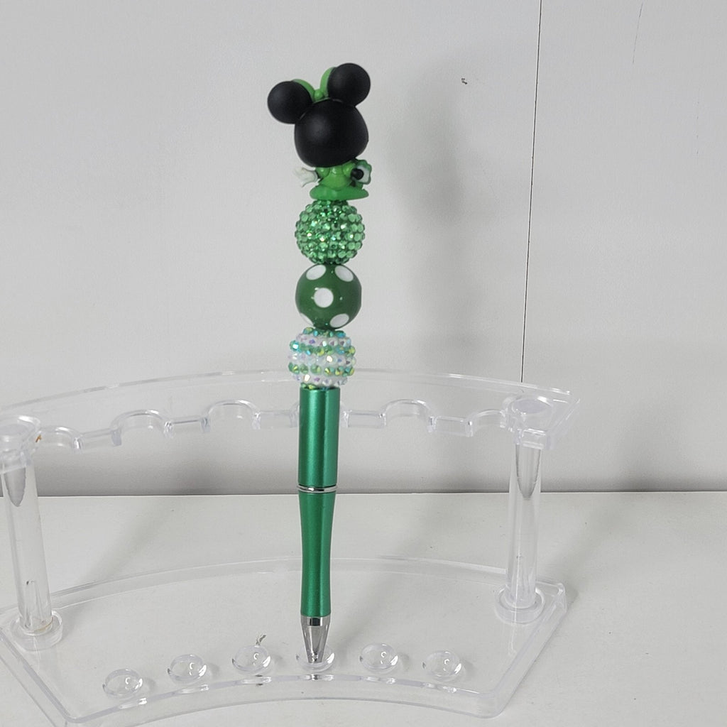 Disney Doorables Beaded Pen Minnie Mouse from Mickey and Friends 4 Leaf Clover