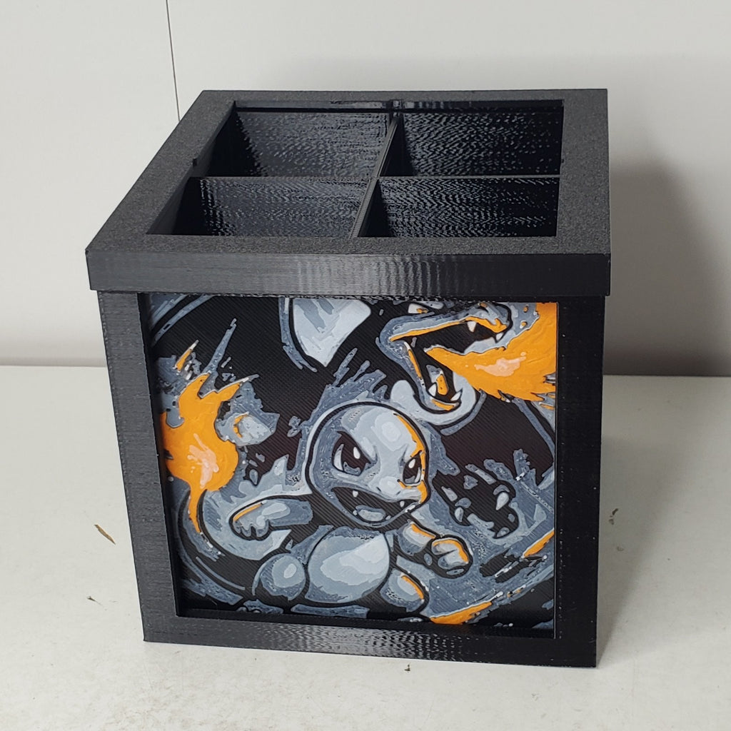 3D Printed Pokemon Elemental Creature Desk Organizer Removable Panels