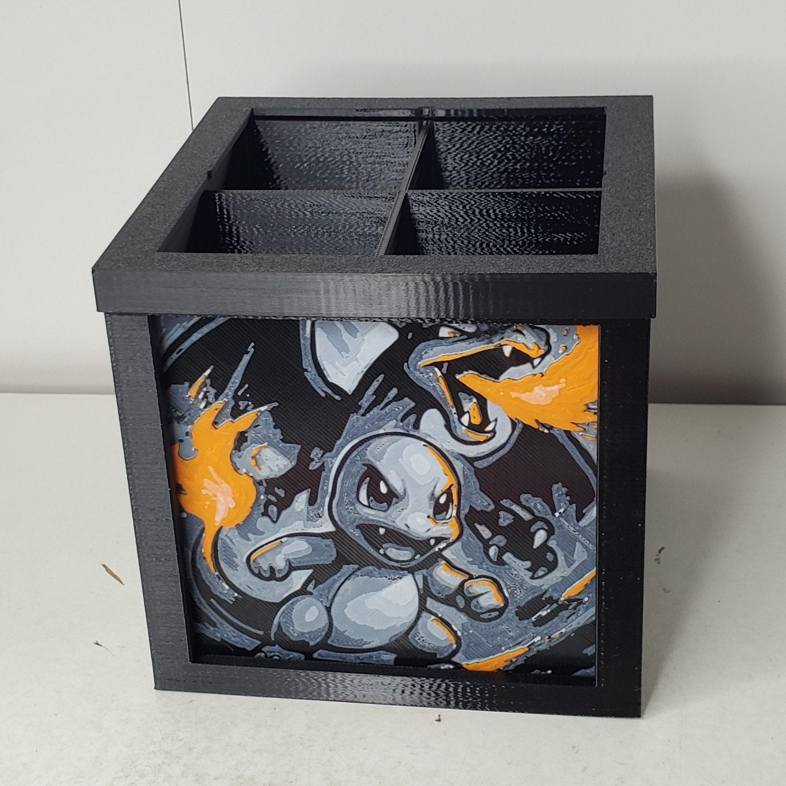 3D Printed Pokemon Elemental Creature Desk Organizer Removable Panels