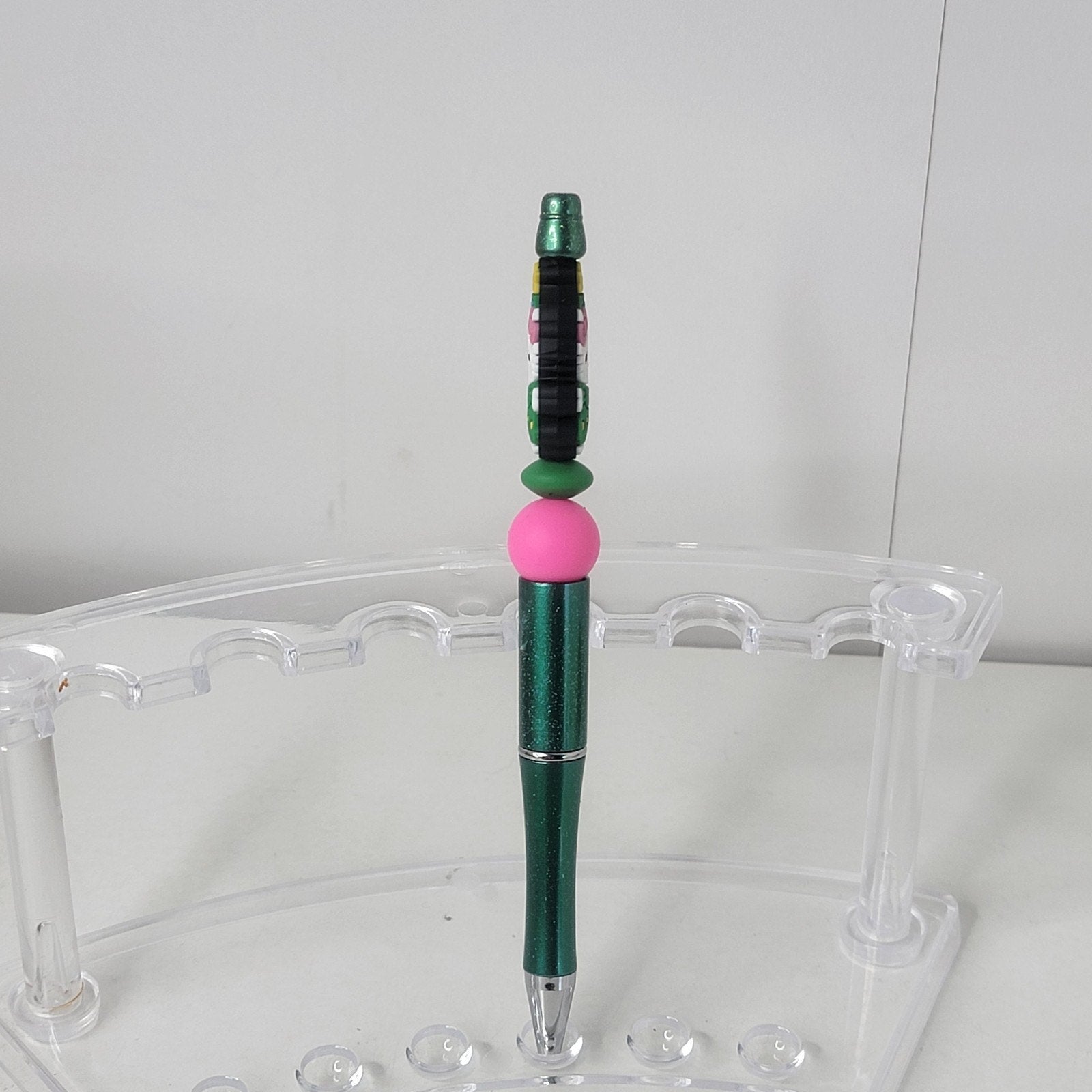 Hello Kitty Christmas Tree Pen Green Sparkle Holiday Writing Collectible Gift