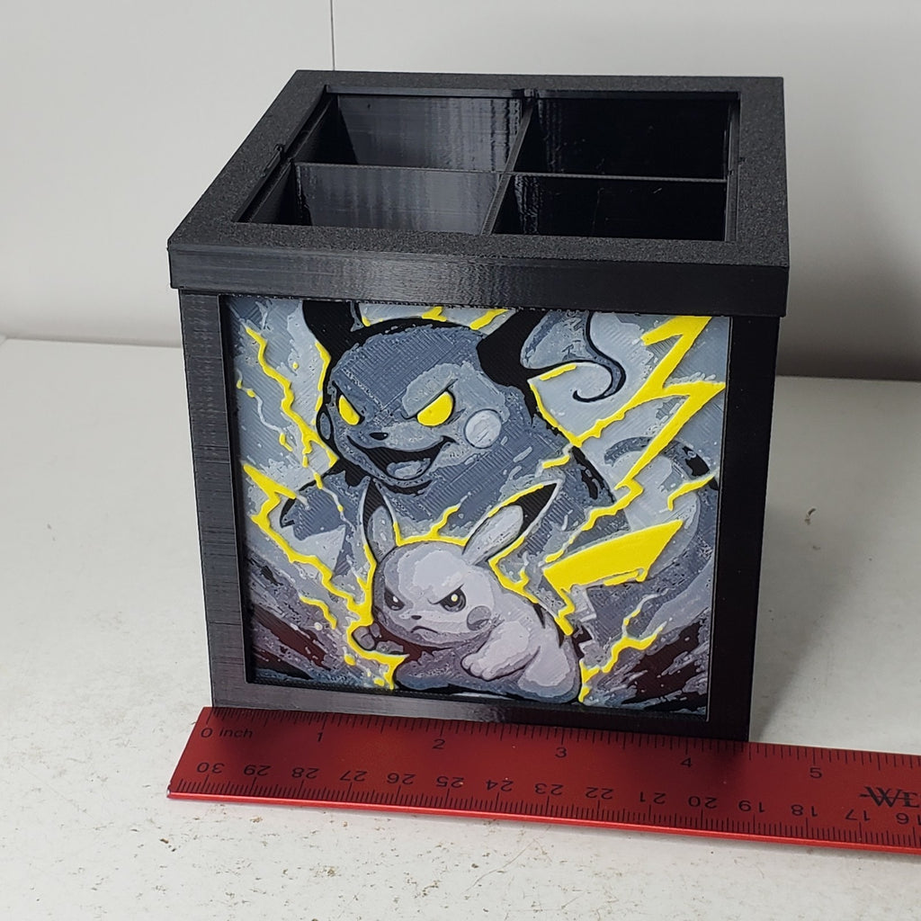 3D Printed Pokemon Elemental Creature Desk Organizer Removable Panels