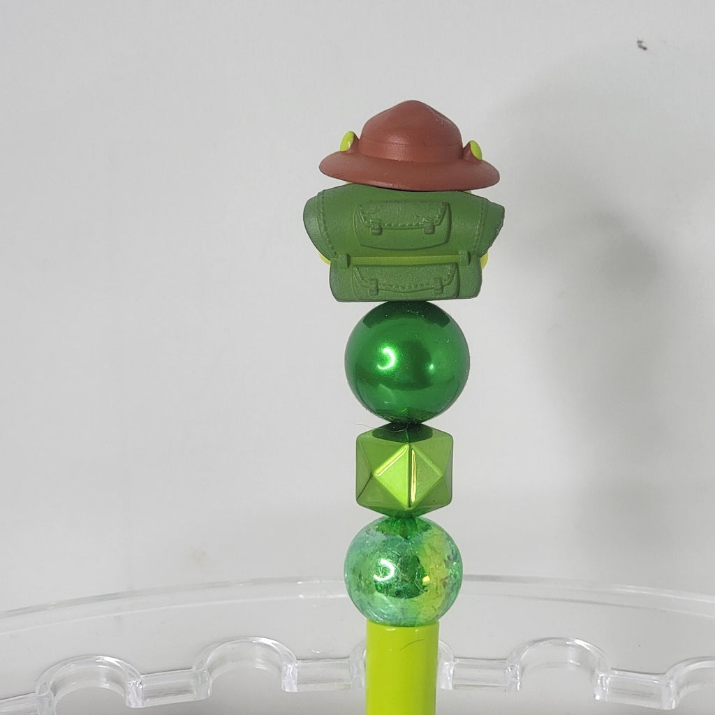 Disney Doorables Beaded Pen Mike Wazowski from Monsters Inc Camping Boy Scout