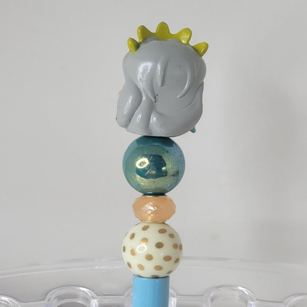 Disney Poseidon Disneyana Pen Blue Gradient with Beads and Figurine