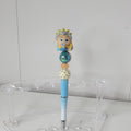 Disney Poseidon Disneyana Pen Blue Gradient with Beads and Figurine