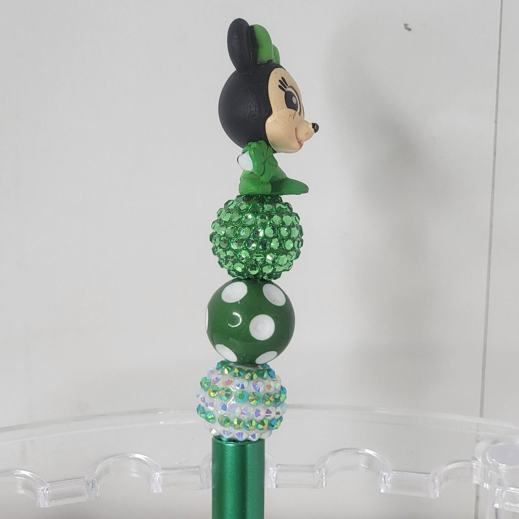 Disney Doorables Beaded Pen Minnie Mouse from Mickey and Friends 4 Leaf Clover