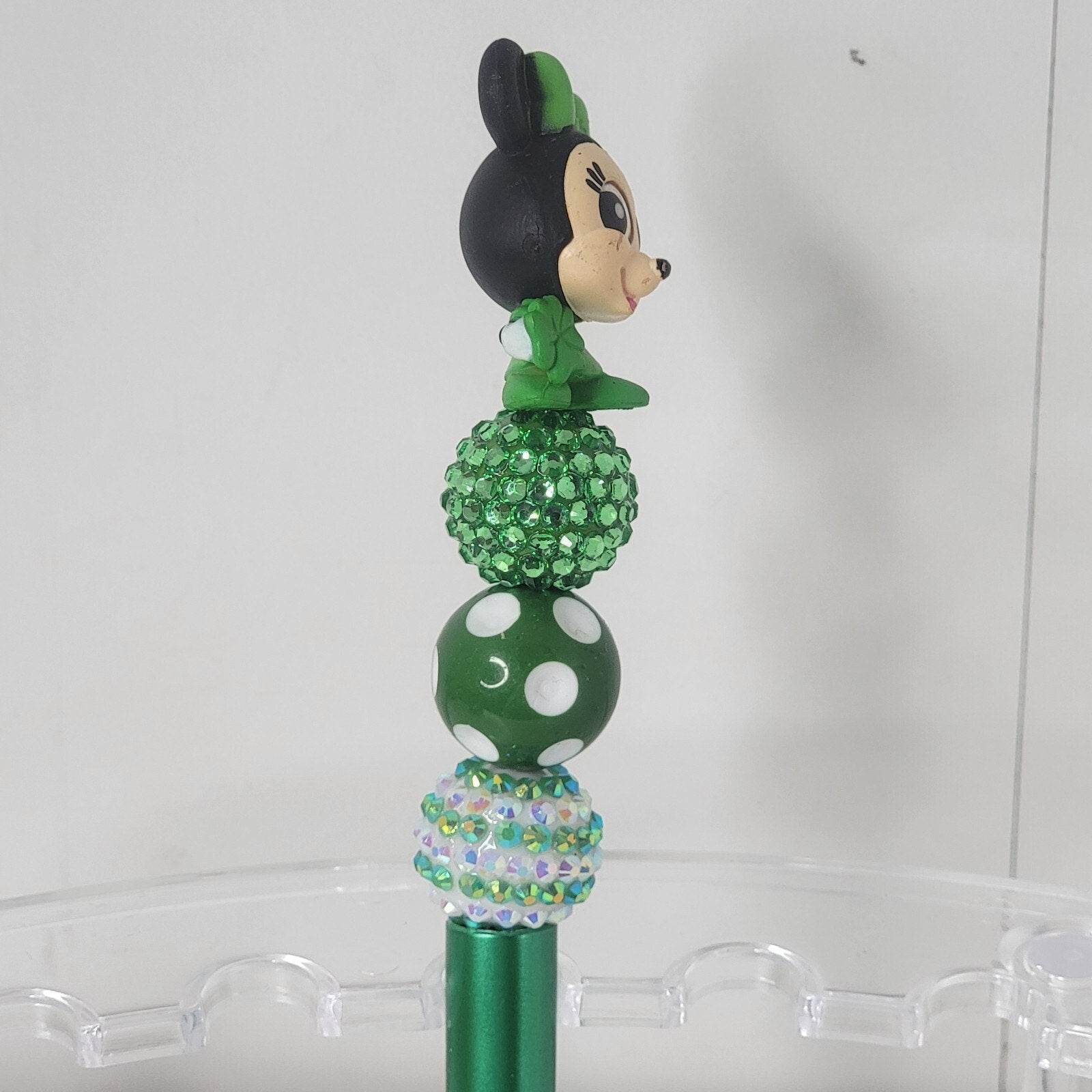 Disney Doorables Beaded Pen Minnie Mouse from Mickey and Friends 4 Leaf Clover