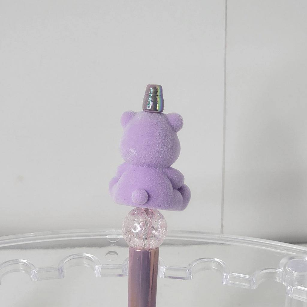 Care Bears Share Bear Beaded Pen Glitter Topper Handmade Kawaii Stationery