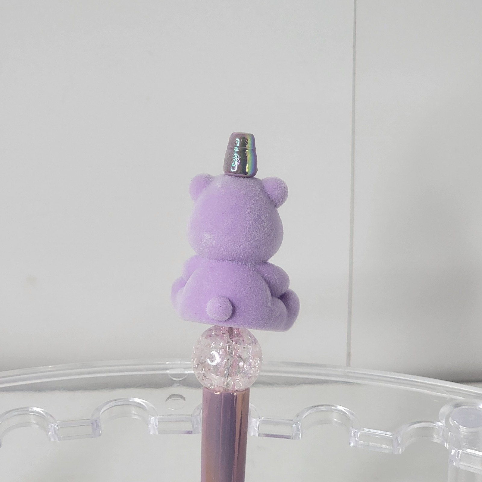 Care Bears Share Bear Beaded Pen Glitter Topper Handmade Kawaii Stationery