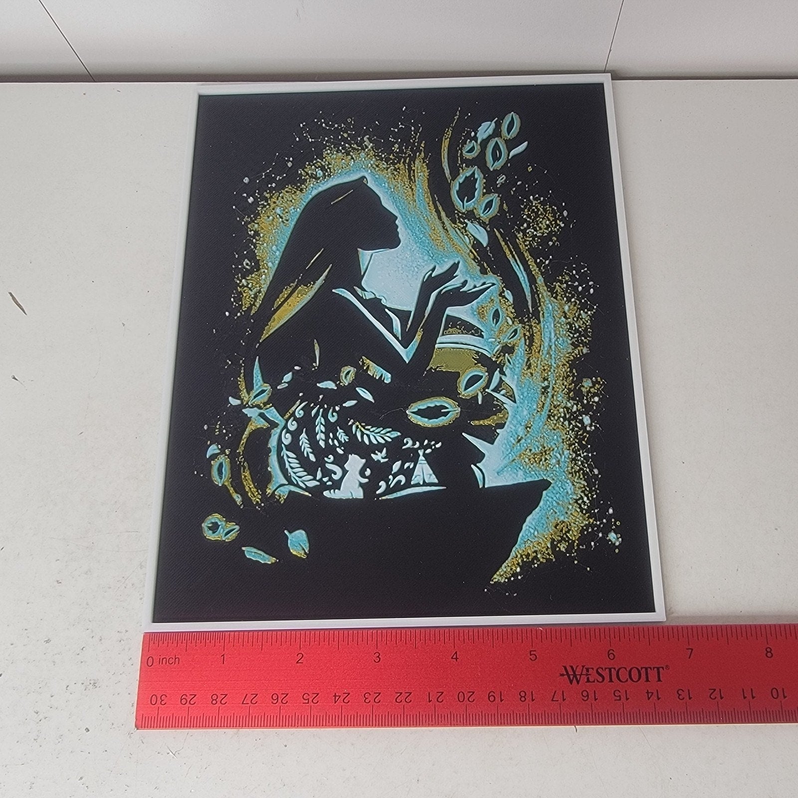 3D Printed Pocahontas Silhouette Wall Art Plaque By LMP Creations