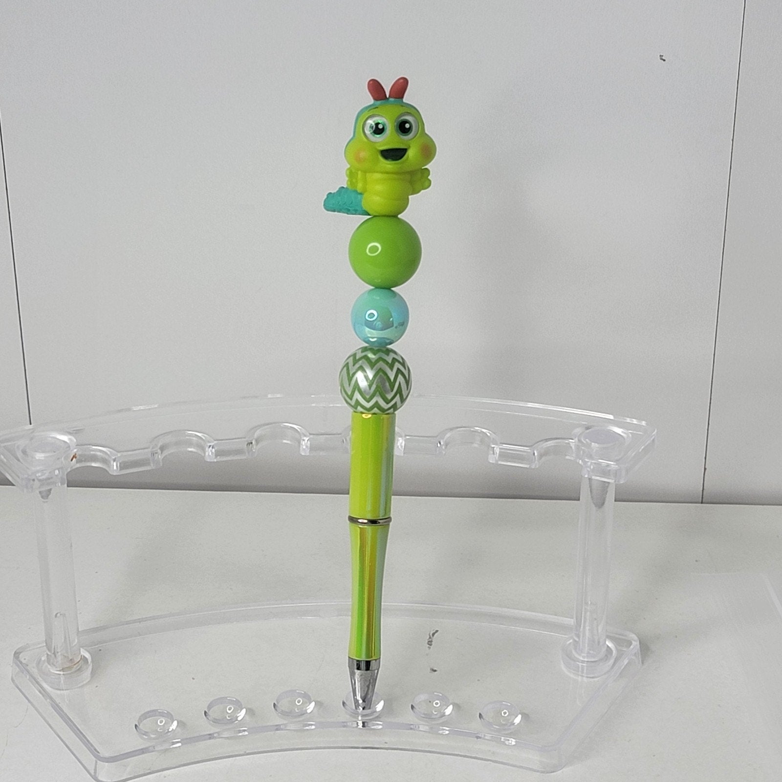 Disney Handmade Beaded Pen Heimlich Bug’s Life Green Cute Collectible Gift