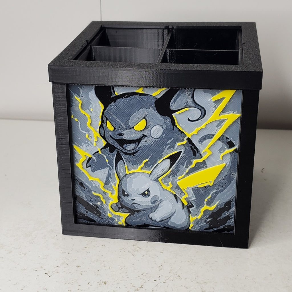 3D Printed Pokemon Elemental Creature Desk Organizer Removable Panels