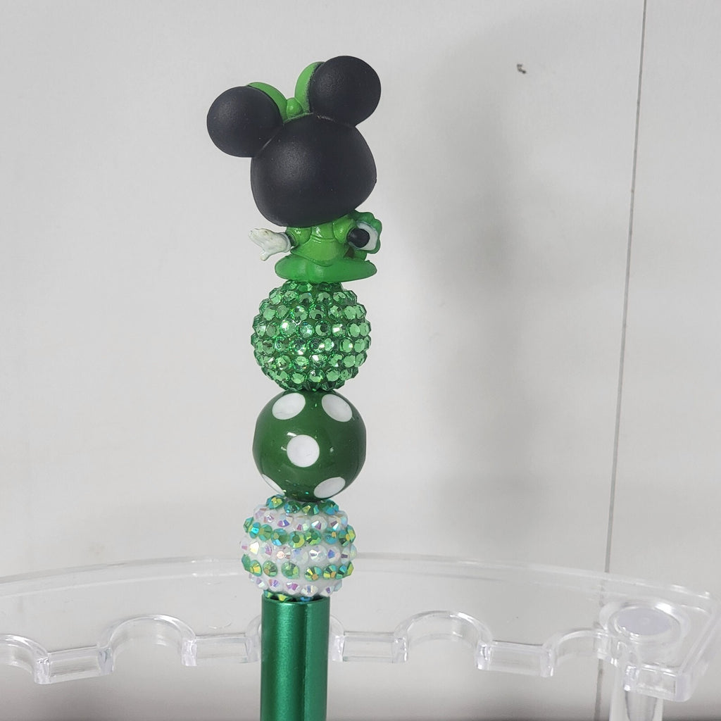 Disney Doorables Beaded Pen Minnie Mouse from Mickey and Friends 4 Leaf Clover