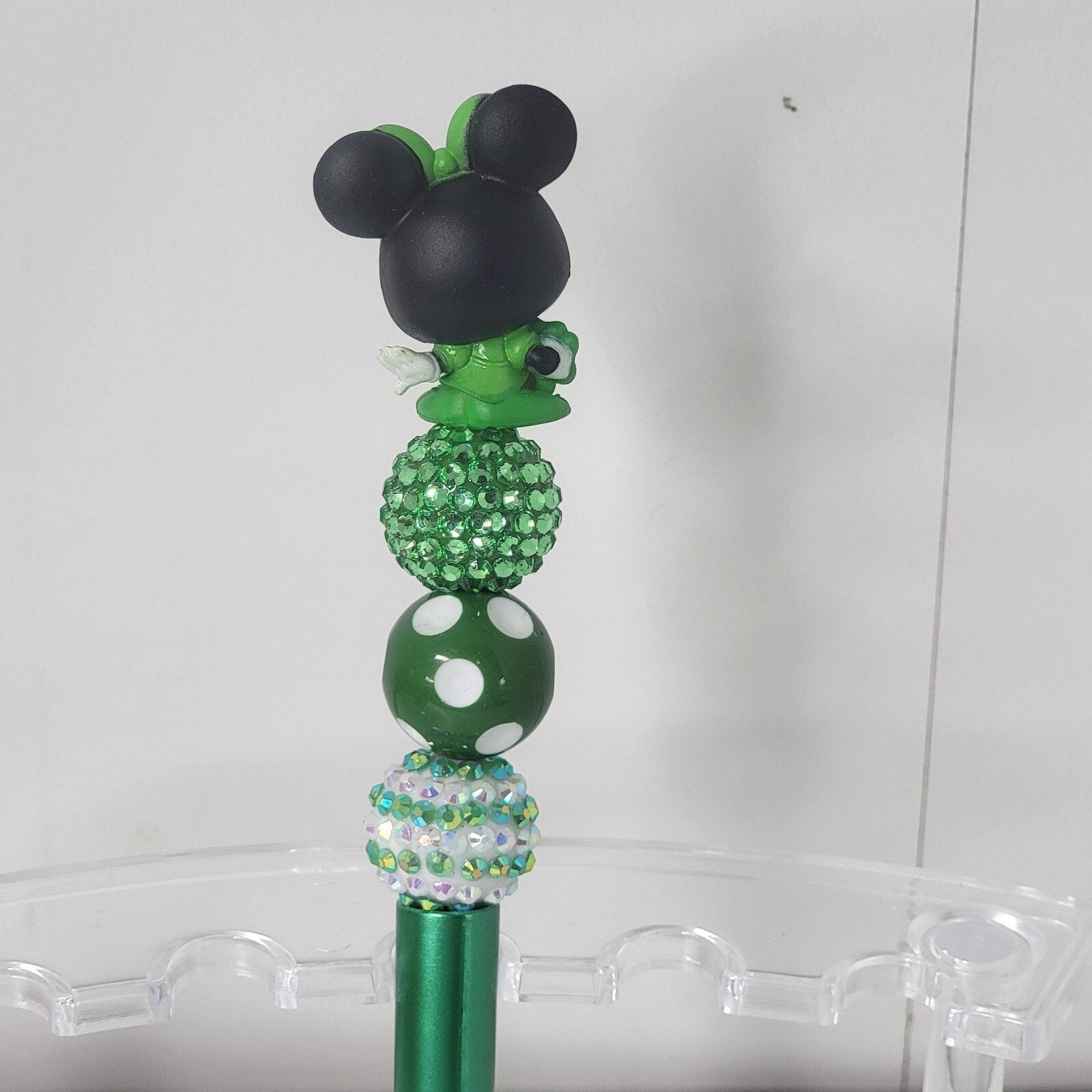 Disney Doorables Beaded Pen Minnie Mouse from Mickey and Friends 4 Leaf Clover