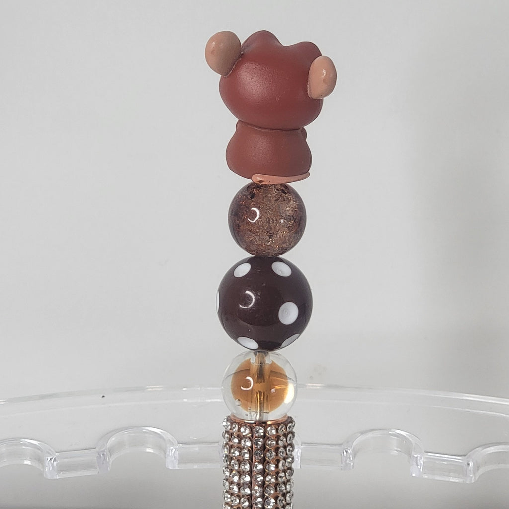 Disney Pixar Ratatouille Emile Doorables Pen Handmade Beaded Foodie Gift Display