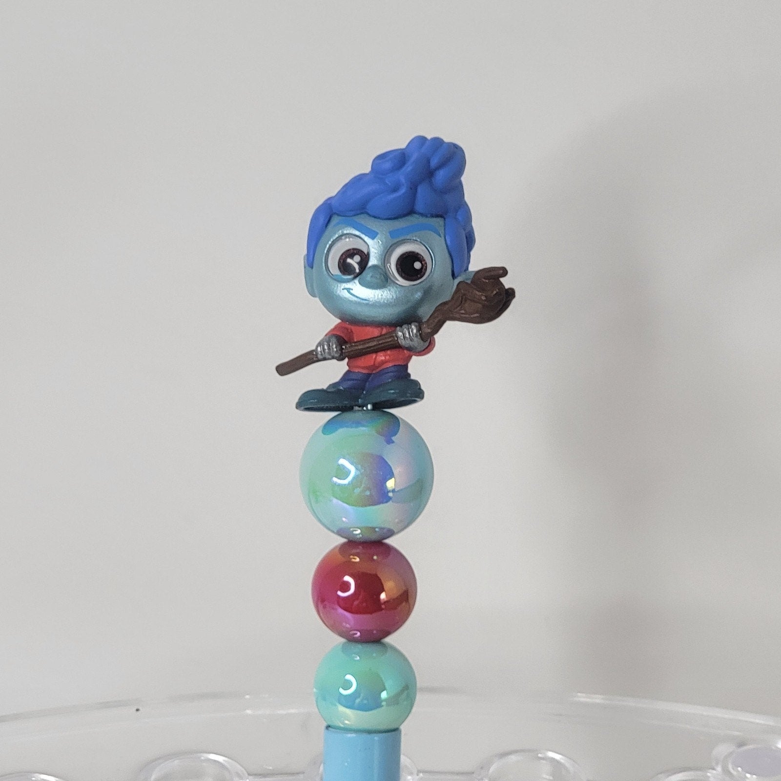 Disney Pixar Onward Ian Lightfoot Doorables Pen Handmade Beaded Elf Gift Display