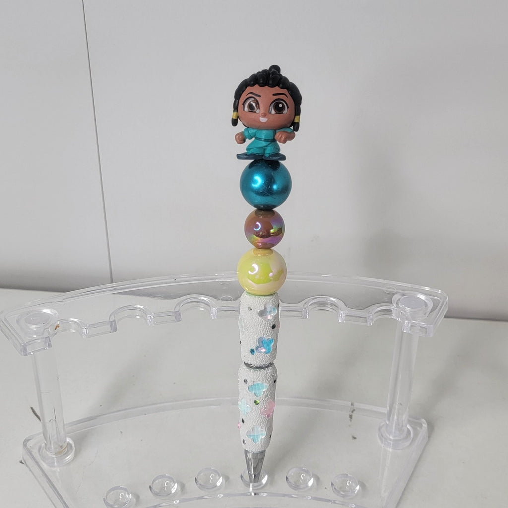 Disney Doorables Young Raya Pen Handmade Beaded Collectible Floral Gems Raya