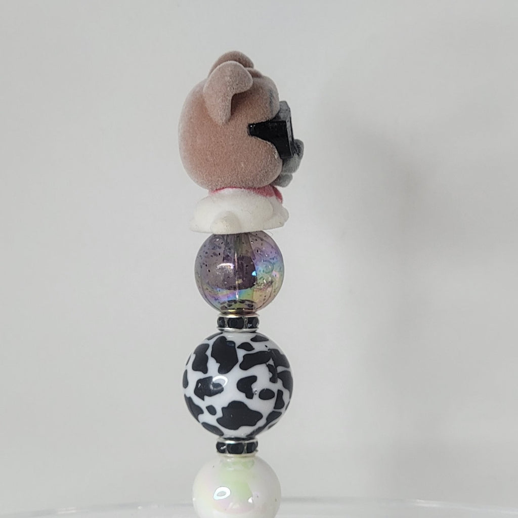 Disneyana Dodger Dog Pen 6.5 Inch Black White Beads Ink