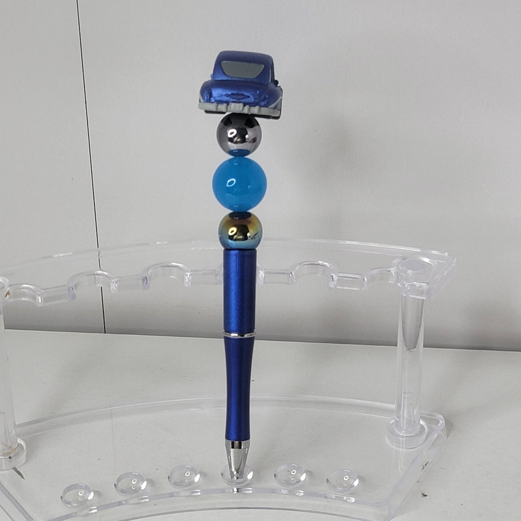 Disney Cars Blue Doc Hudson Disneyana Pen with Beaded Design 6.5in