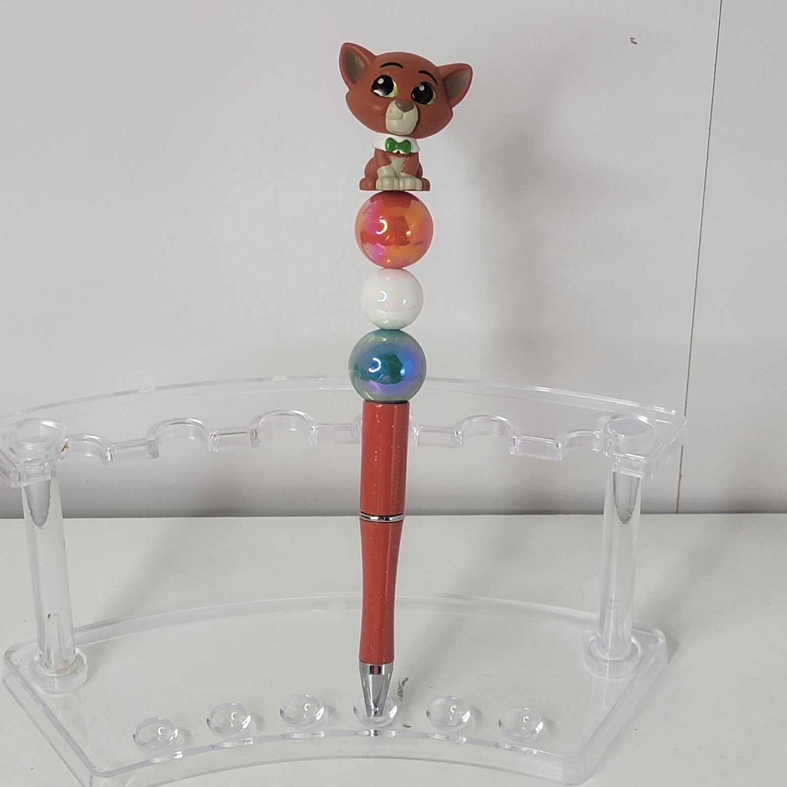 Disney Doorables Beaded Pen Thomas O'Malley from Aristocats Movie Orange Cat