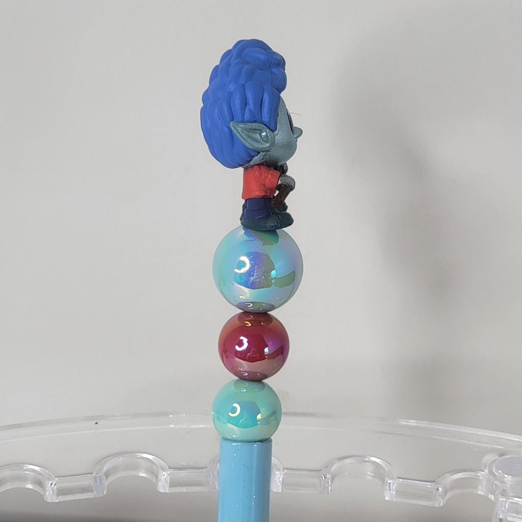 Disney Pixar Onward Ian Lightfoot Doorables Pen Handmade Beaded Elf Gift Display