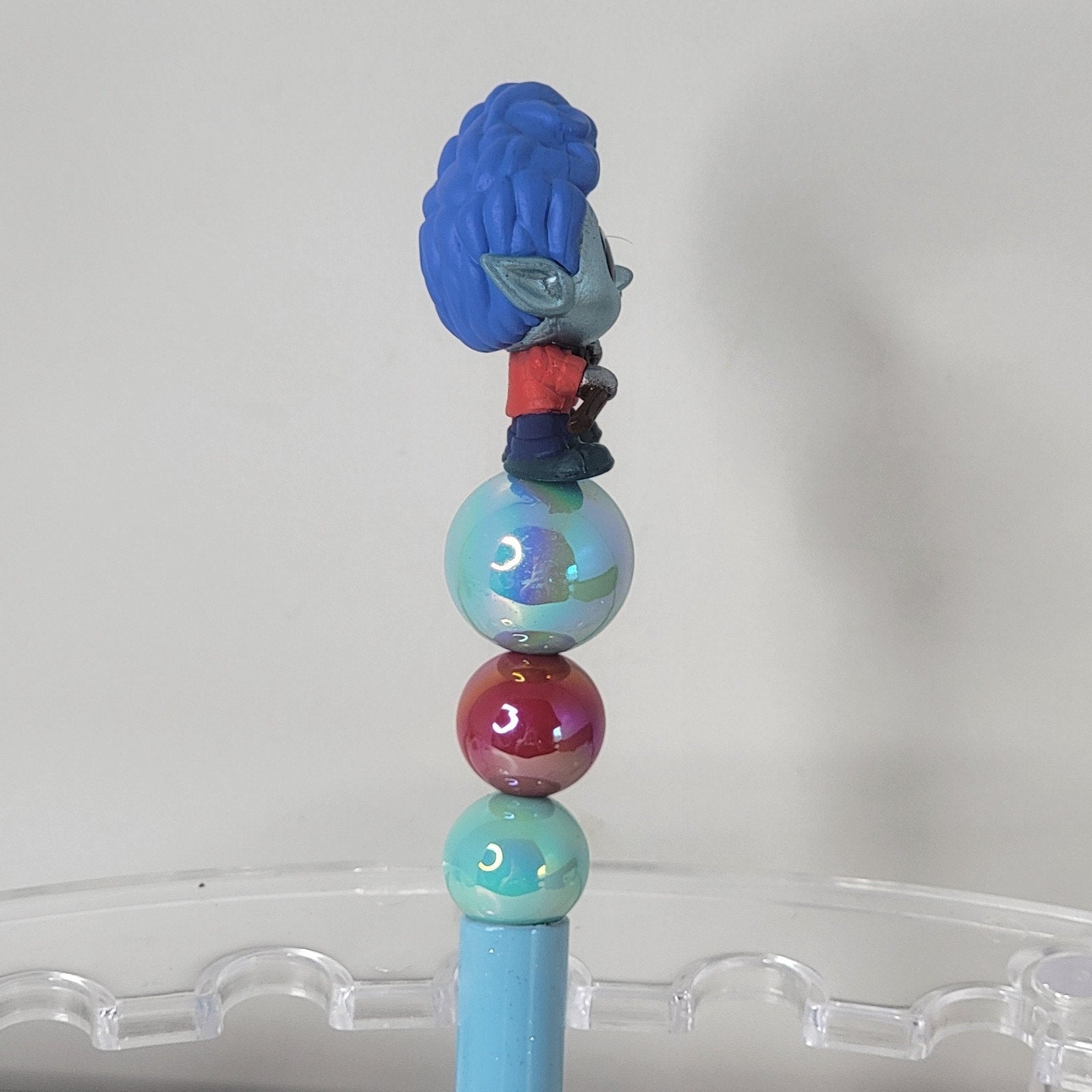 Disney Pixar Onward Ian Lightfoot Doorables Pen Handmade Beaded Elf Gift Display