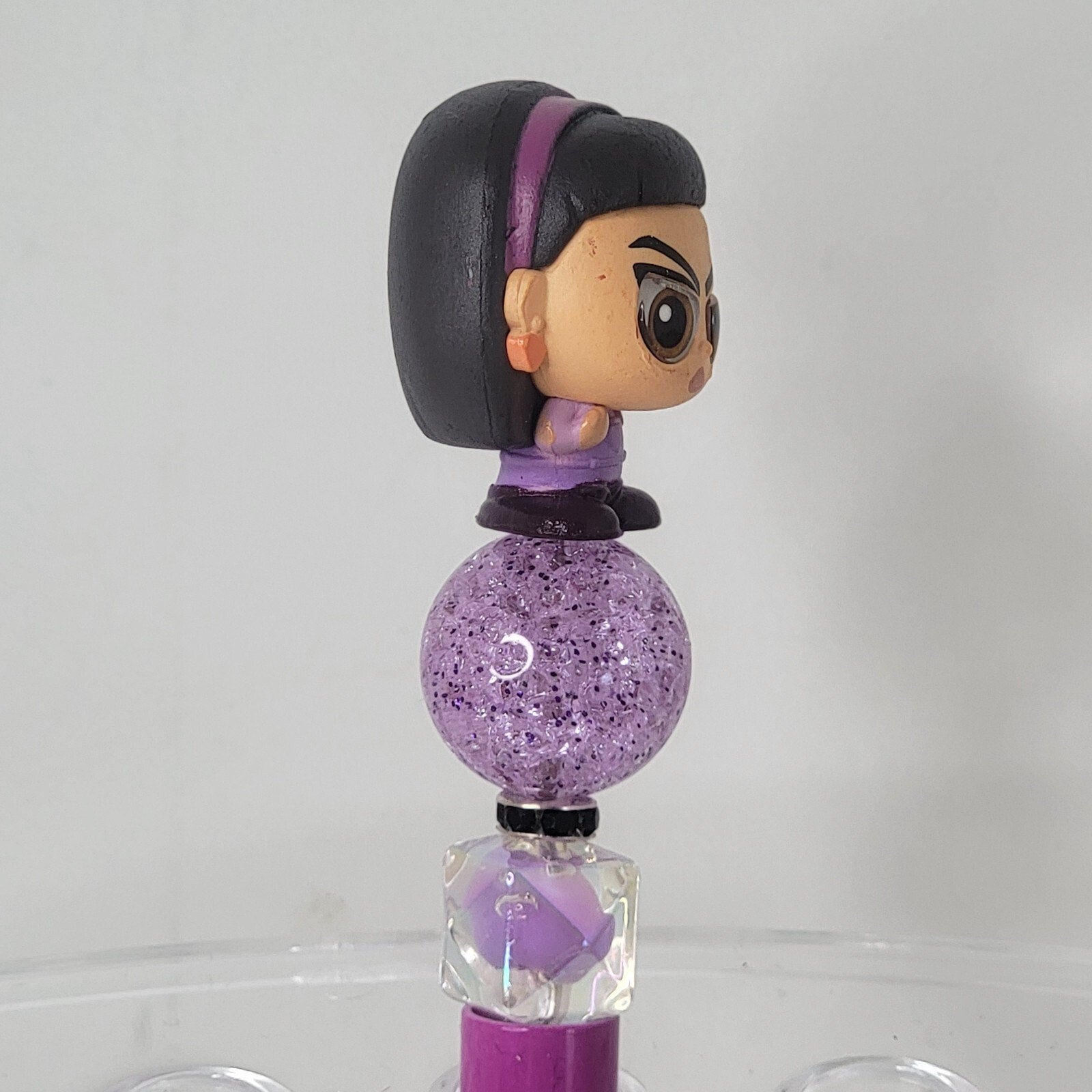 Disney Doorables Beaded Pen Abby from Turning Red Movie Angry Girl