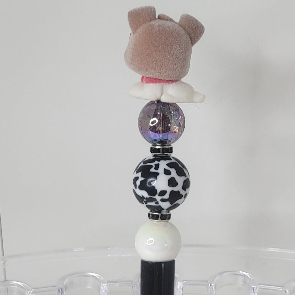 Disneyana Dodger Dog Pen 6.5 Inch Black White Beads Ink