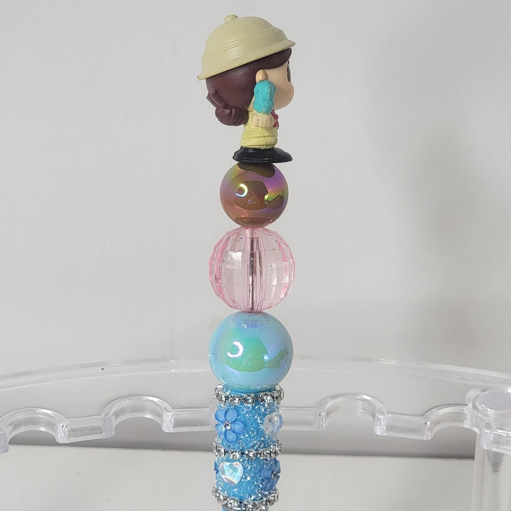 Disney Pixar Up Young Ellie Doorables Pen Handmade Beaded Stationery Gift