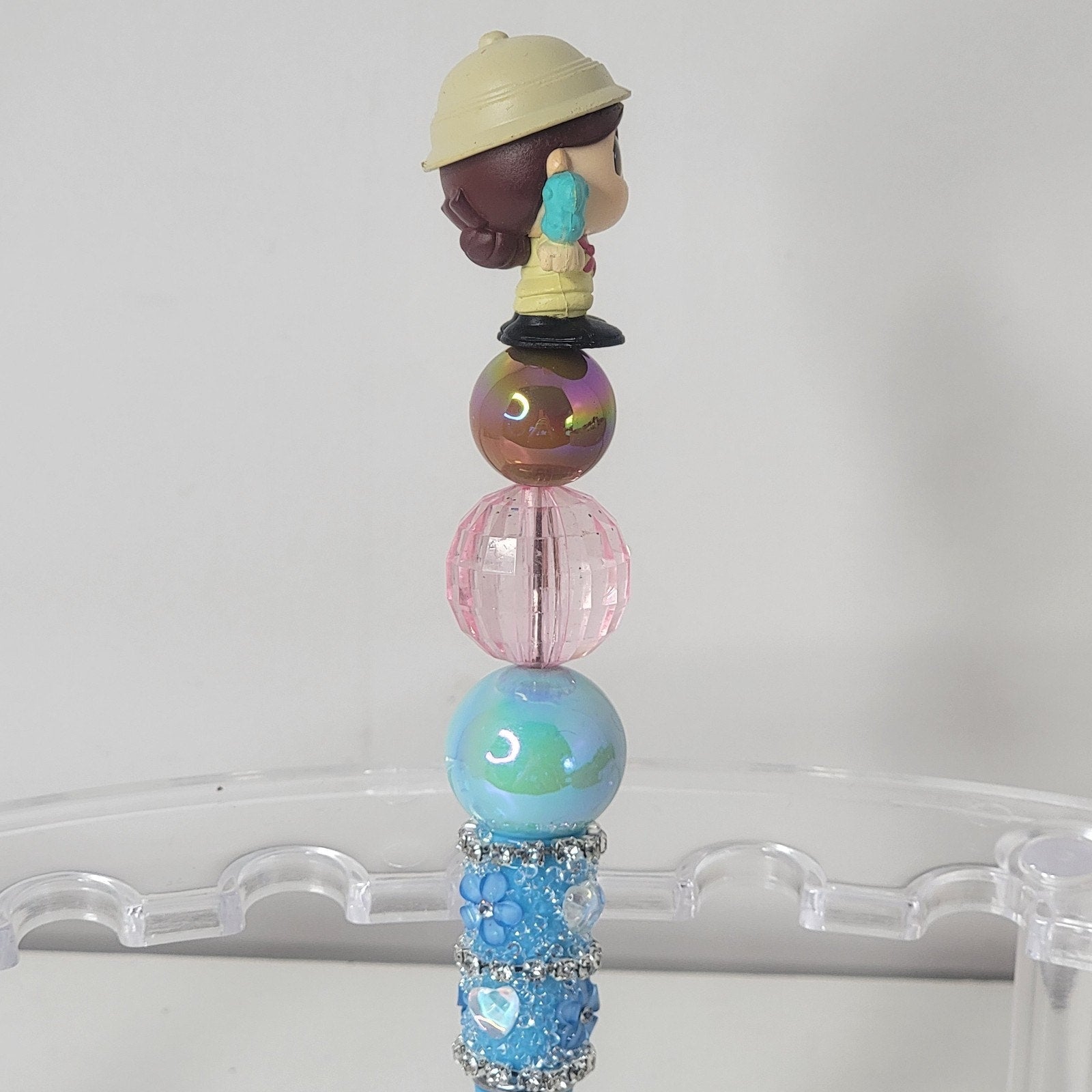 Disney Pixar Up Young Ellie Doorables Pen Handmade Beaded Stationery Gift
