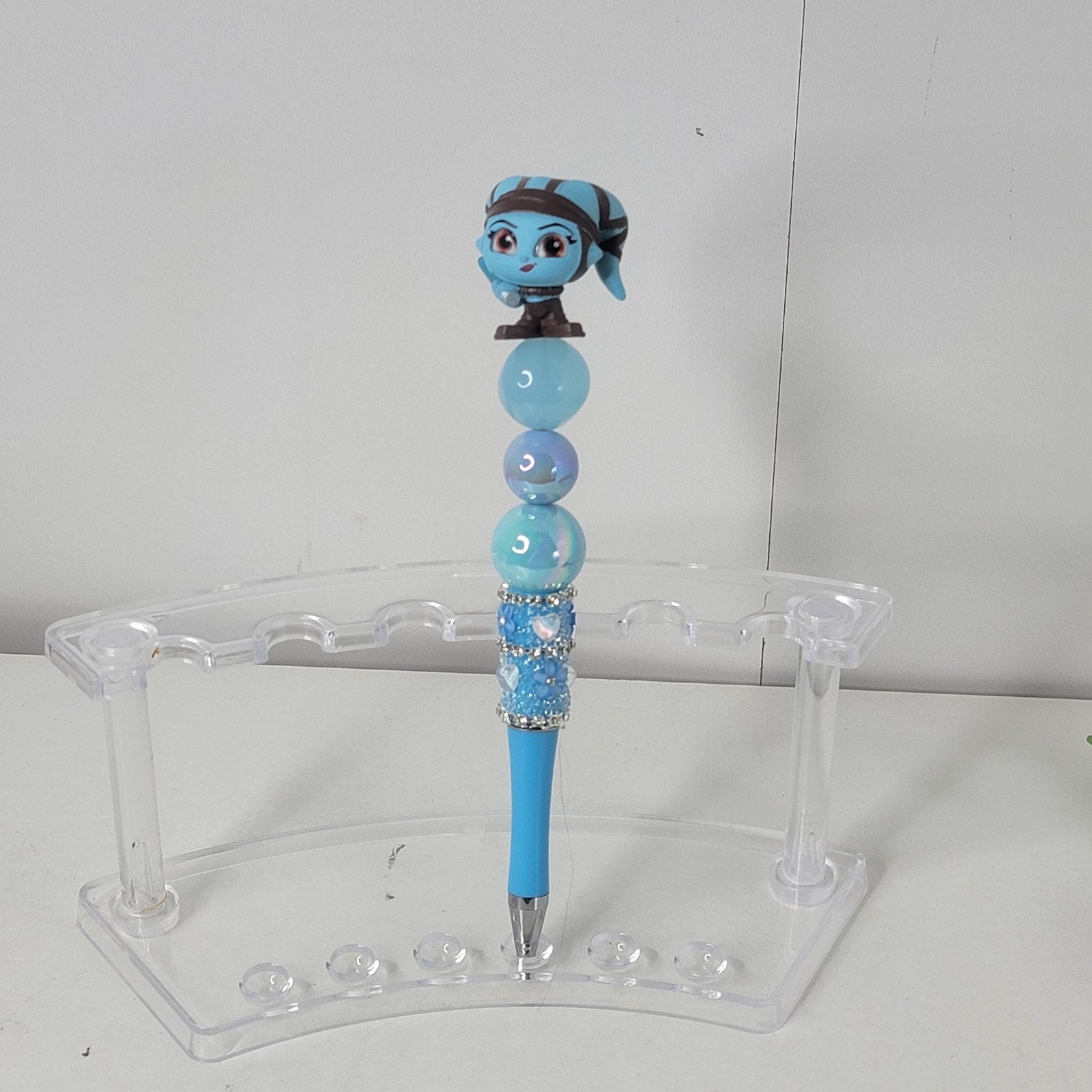 Aayla Secura Beaded Pen Star Wars Disney Doorables Galaxy Peek Handmade Topper