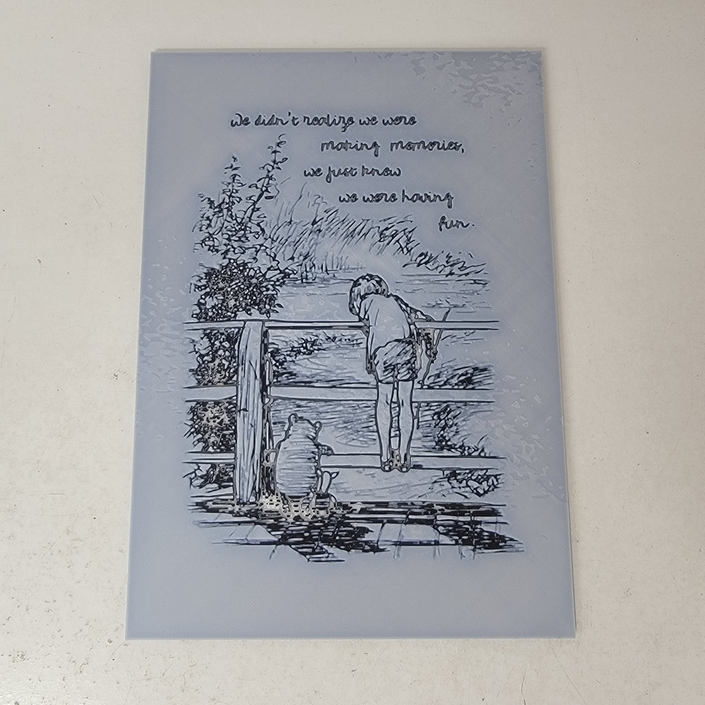 3D Printed Pooh And Christopher Robin Quote Wall Art Plaque By LMP Creations