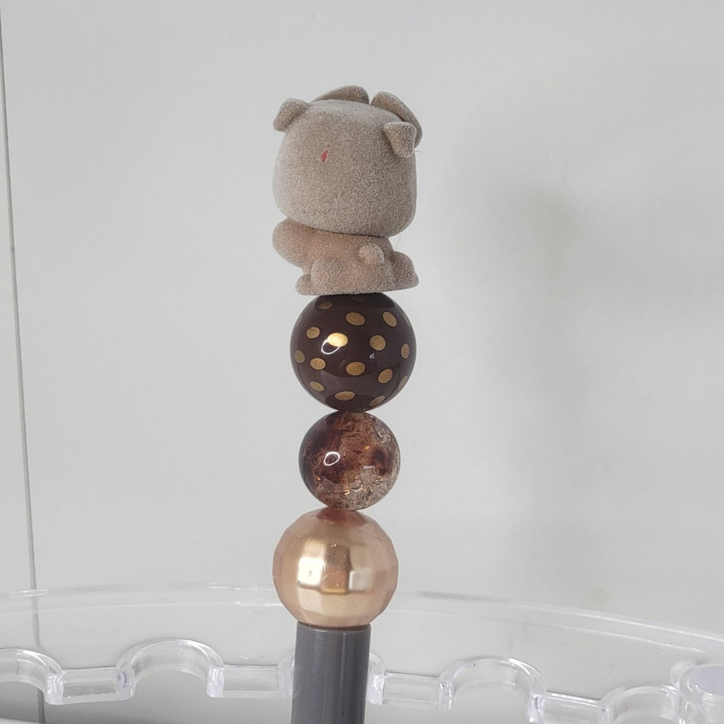 Disneyana Disney Francis Character Pen Gray Gold Brown Beaded Design