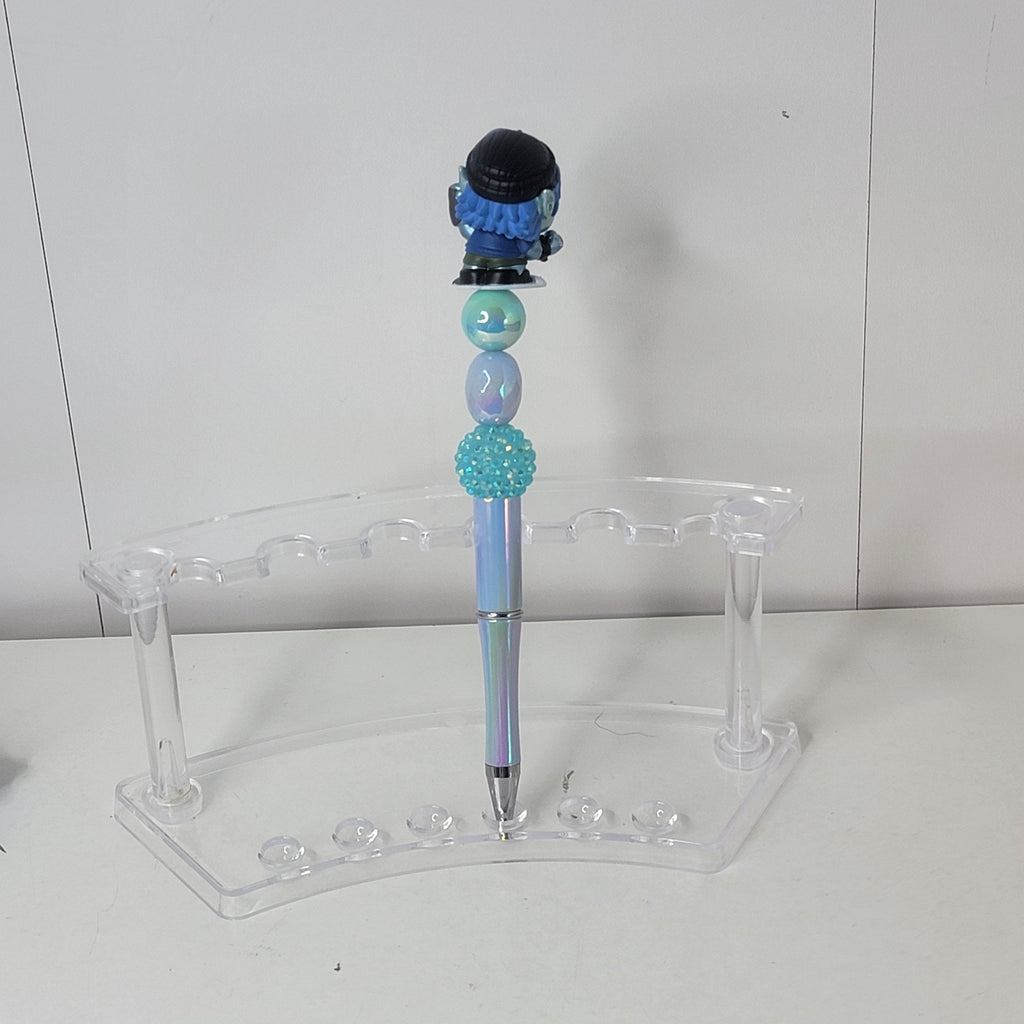 Disney Pixar Onward Barley Lightfoot Doorables Pen Handmade Beaded Elf Display